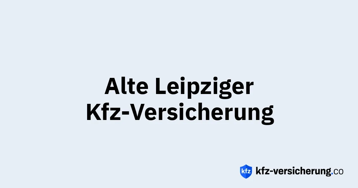 Kfz-Versicherung