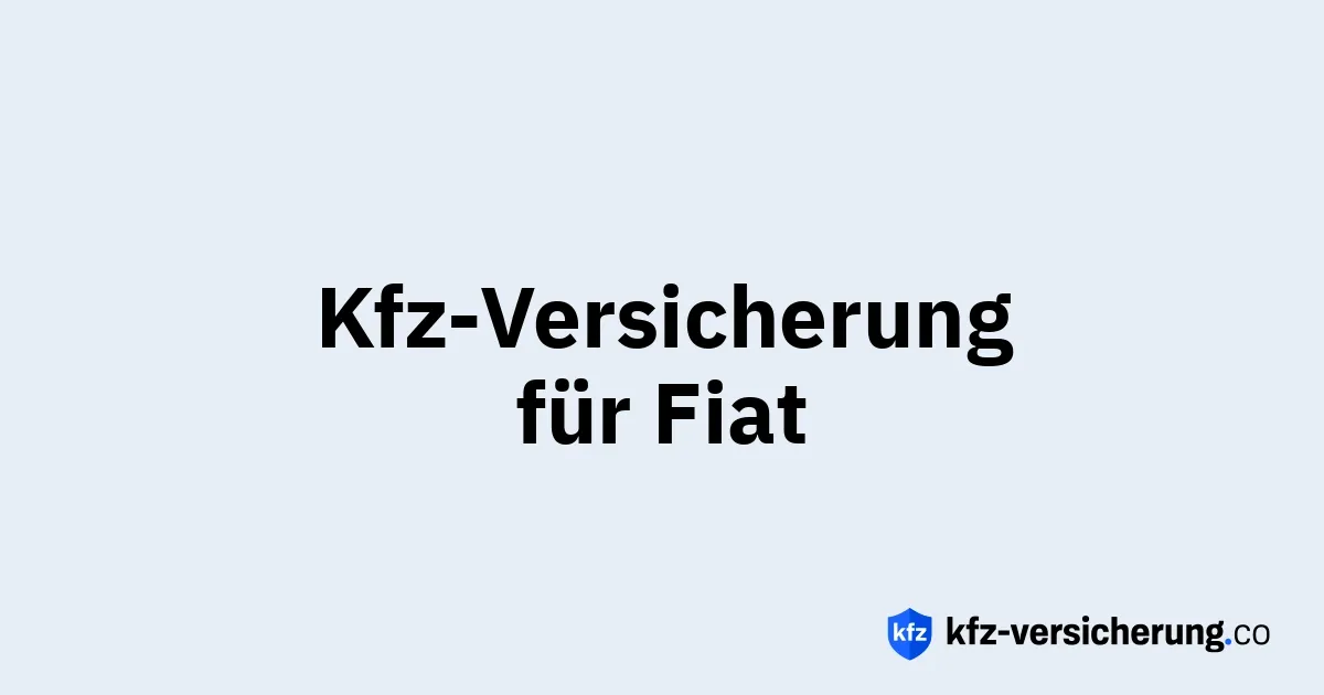 Kfz-Versicherung